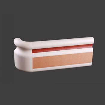 Two Line wood Color PVC with Aluminium Retainer Crashworthy Handrail + XY159-01